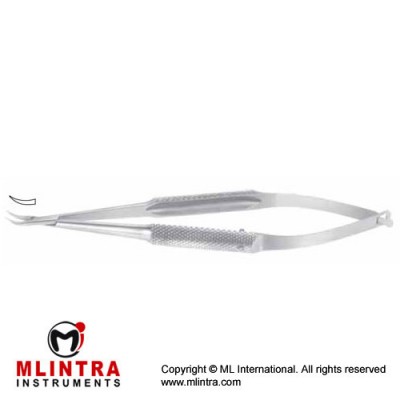 Troutman Micro Needle Holder Strongly Curved - Delicate - Round Handle - With Lock Stainless Steel, 12 cm - 4 3/4" Troutman Micro Needle Holder Strongly Curved - Delicate - Round Handle - With Lock Stainless Steel, 12 cm - 4 3/4"
